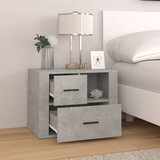  Noćni ormarić Siva boja betona 60x36x45cm od konstruiranog drva | shoptok.hr