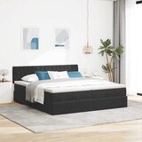  Otomanski okvir kreveta s madracima crni 180x200cm baršunasti | shoptok.hr