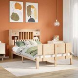 vidaXL Knjižna postelja brez vzmetnice 135x190 cm trdna borovina | Shoptok.si