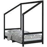  Za dječji krevet crni 80 x 160 cm od masivne borovine | shoptok.hr