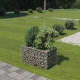 vidaXL Visoka greda gabion pocinkano jeklo 90x50x50 cm Cene