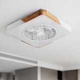  Brilagi - LED prigušiva svetiljka sa ventilatorom LED/38W/230V 50 cm bela/hrast + daljinski upravljač | Eponuda.com