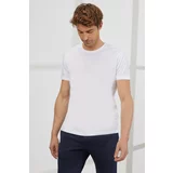 ALTINYILDIZ CLASSICS Men's White Slim Fit Slim Fit Crew Neck 100% Cotton Short Sleeve T-Shirt