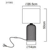 Globo 21735G - stona lampa sofia 1xE27/60W/230V siva | Eponuda.com