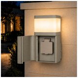 Brilagi Spoljašnja zidna lampa sa SCHUKO utičnicom PILLAR 1xG9/11W/230V IP44 siva Cene