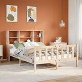 vidaXL Knjižna postelja brez vzmetnice 120x190 cm trdna borovina | Shoptok.si