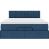  Otomanski krevet s madracem plavi 140x190cm od tkanine | shoptok.hr