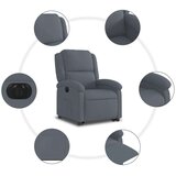  Električni naslanjač s funkcijo vstajanja temno siv žamet | Shoptok.si