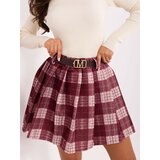RUE PARIS Skirt-MI-SD-4193.95-burgundy | Shoptok.si