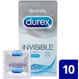 Durex Invisible Extra sensitive, kondomi, 10 kos.