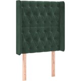 vidaXL Vzglavje z ušesi temno zeleno 83x16x118/128 cm žamet, (20954337) | Shoptok.si