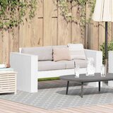  Vrtni kauč Bijelo 134 x 60 x 62 cm Čvrsto borovo drvo | shoptok.hr