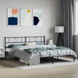 vidaXL Kovinski posteljni okvir z vzglavjem črn 180x200 cm Cene