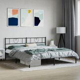 vidaXL Metalni okvir za krevet s uzglavljem crni 180x200 cm Cijene