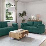 SOFA 3 pcs Tamnozelena 219 x 80 x 82 cm Platnasta tkanina Cijene