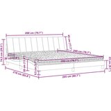  Postelja z vzmetnico modra 200x200 cm žamet, (21653592) | Shoptok.si