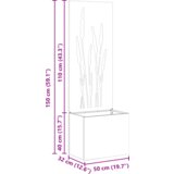 vidaXL Vrtni Sadič s Dekorativnom Pločom Srebrna 50 x 140 cm | shoptok.hr