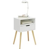 XORA nočna omarica, masivno bor bela, barve bora | Shoptok.si