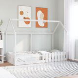 Maison Chic Otroška postelja - Otroški ležaj - Otroški posteljni okvir bel 90x190 cm trdna borovina, (21698366) | Shoptok.si