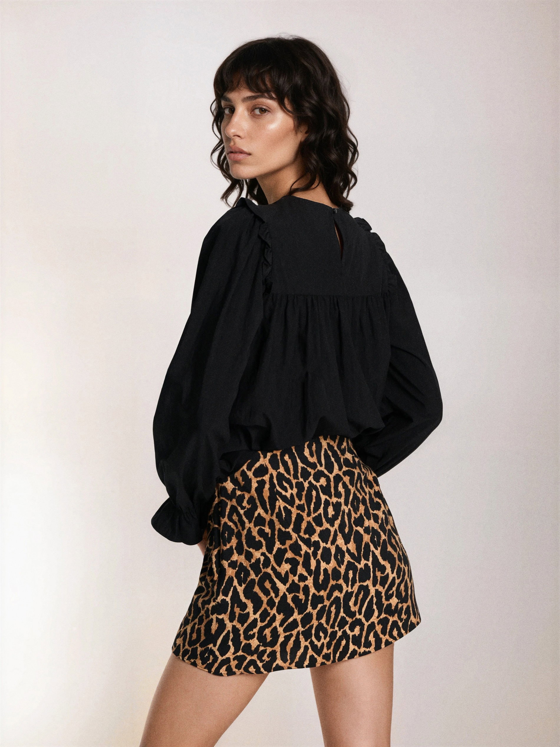 Sinsay Suknja-šortse od viskoze s leopardskim uzorkom | shoptok.hr