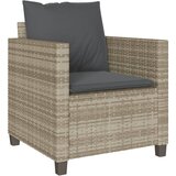  3-dijelni bistro set s jastucima svjetlosivi od poliratana | shoptok.hr