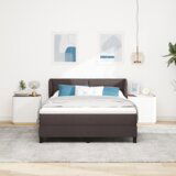 Box Spring Krevet s Madracem Tamno Smeđa 140x200 cm Tkanina | shoptok.hr