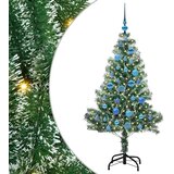  Umjetno Božićno Drvo s Snježnim Flokom i LED Svjetlom 150 cm | shoptok.hr