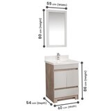 Hanah home Komplet nameštaja za kupatilo (2 komada) Echo 24 Hrast | ePonuda.com