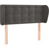  Uzglavlje s ušima tamnosivo 103x23x78/88 cm baršunasto | shoptok.hr