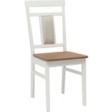  Stolac za blagovanje 2 pcs Bjela i prirodna Čvrsto drvo od gume | shoptok.hr