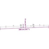 vidaXL Oprema za drsna vrata 200 cm nerjaveče jeklo srebrne barve | Shoptok.si