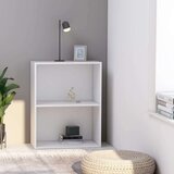 vidaXL Knjižnica Bela 60x30x76,5 cm Izoblikovan les | Shoptok.si