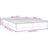  Okvir za krevet bez madraca crni 140x200 cm od tkanine | shoptok.hr