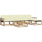  Set vanjskih sofa 6 kom. Bijela i krem | shoptok.hr
