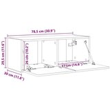TV stenska omara Dimljeni oreh 60 x 31 x 29.5 cm, (5000092111) | Shoptok.si
