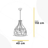 Lesnina XXXL ONLI - Luster na sajli LEONILDE 1xE27/15W/230V bež | Eponuda.com