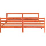 Okvir kreveta bez madraca voštano smeđi 200x200 cm od borovine | shoptok.hr