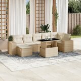 vidaXL 8-dijelni set vrtnih sofa od poliratana s jastucima bež | shoptok.hr