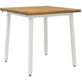  90 x 90 x 75 cm Čvrsto drvo akacije Bijela Četvrtasti - Bijela 90 x 90 x 75 cm Četvrtasto | shoptok.hr