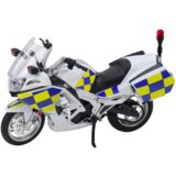 Metalni policijski motor za igru sa zvučnim i svjetlosnim efektima 1:12 - bijelo/žuto/plavi | shoptok.hr