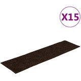  Prostirke za stepenice samoljepljive 15 kom 76x20 cm smeđe pravokutne | shoptok.hr