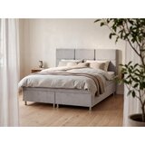 Time POSTELJA Z VZMETNICO 140 cm x 200 cm , les, tekstil, leseni material svetlo siva | Shoptok.si