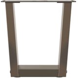  Noge za klubsko mizico v obliki črke V 2 kosa naravno jeklo 30 x (30-31,3) cm jeklo, (22123860) | Shoptok.si