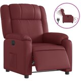 Maison Chic Električni naslanjač - Relax naslanjač vinsko rdeče umetno usnje, (22062090) | Shoptok.si