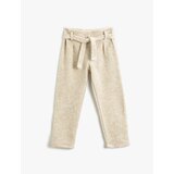 Koton Soft Textured Carrot Trousers Belt Detailed Elastic Waist | shoptok.hr