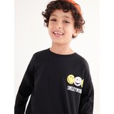 Reserved - Predimenzionirana majica dugih rukava SmileyWorld® - crno | shoptok.hr