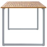 Vanjski blagovaonski stol sivi 200x90x75 cm čelični i solidno drvo akacija | shoptok.hr