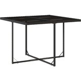 vidaXL 9-dijelni vrtni blagovaonski set s jastucima crni od poliratana | shoptok.hr