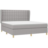  Krevet box spring s madracem svjetlosiva 160x200 cm tkanina | shoptok.hr
