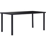 vidaXL jedilna miza črna 160x80x75 cm kaljeno steklo | Shoptok.si